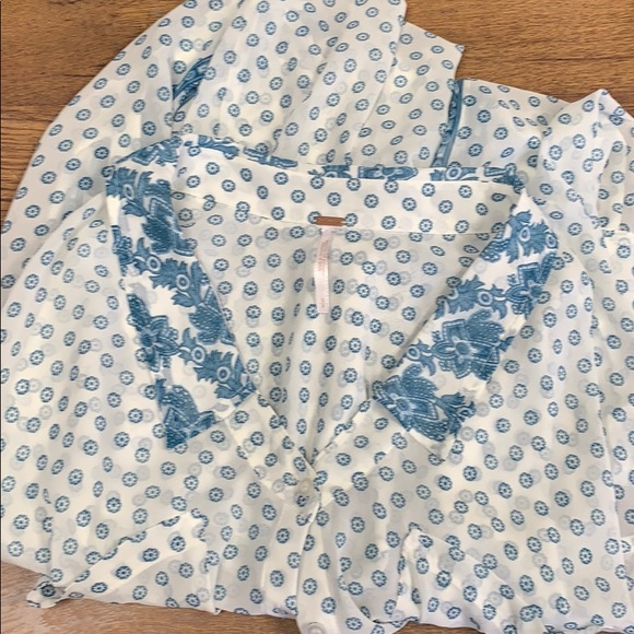 Free People Easy Rider Transparent Button Down - Picture 3 of 4